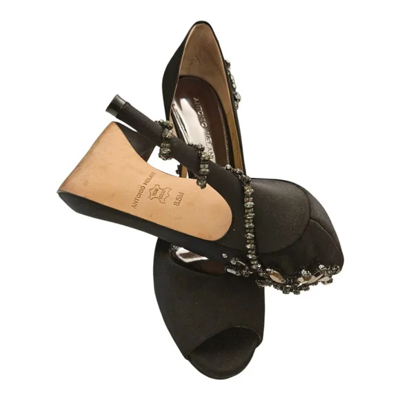 Antonio Melani Black Heels Size 8.5 - Picture 9 of 10
